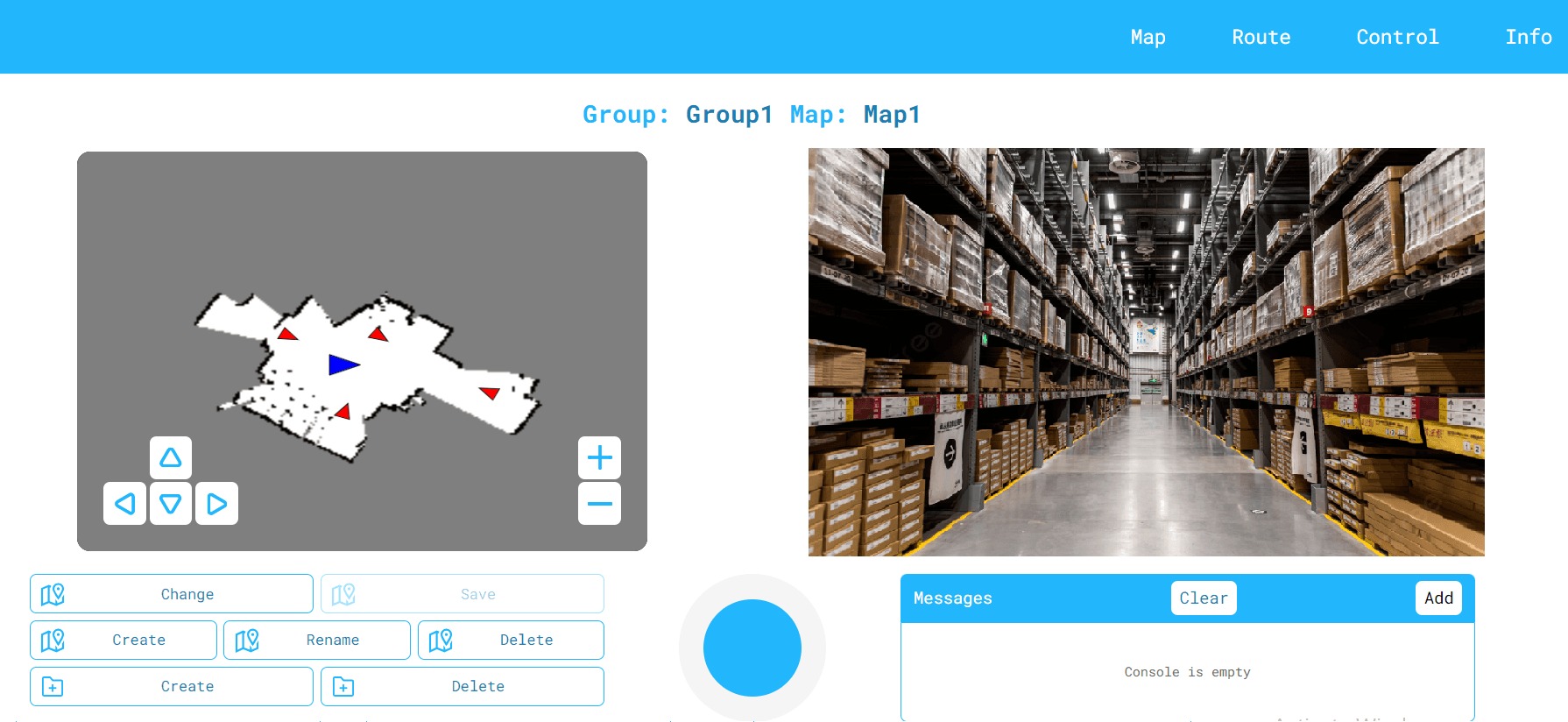 User interface map page